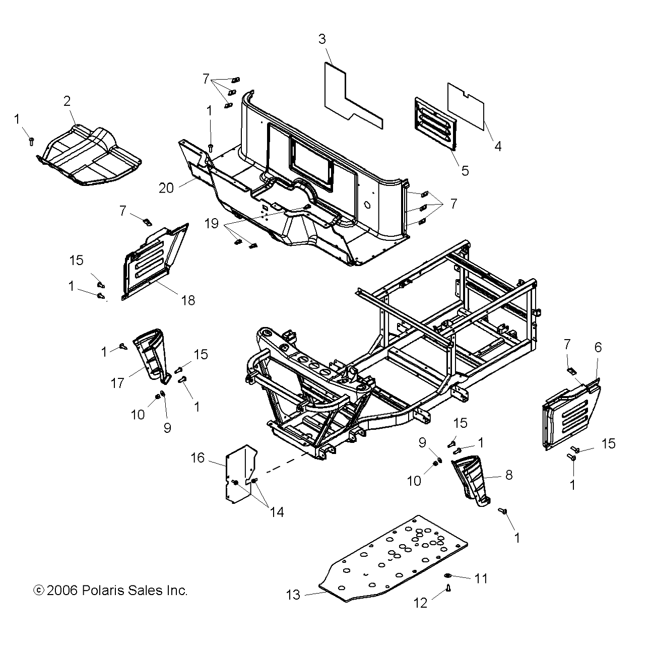 Part Number : 2633434 ASM-FLOOR MAIN RANGER