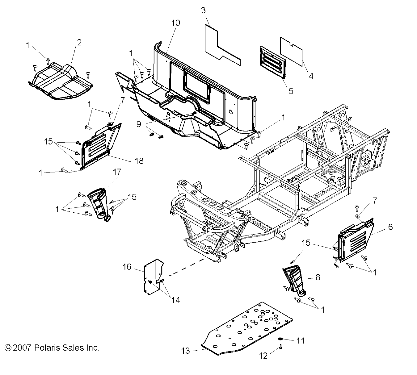 Foto diagrama Polaris que contem a peça 2632972