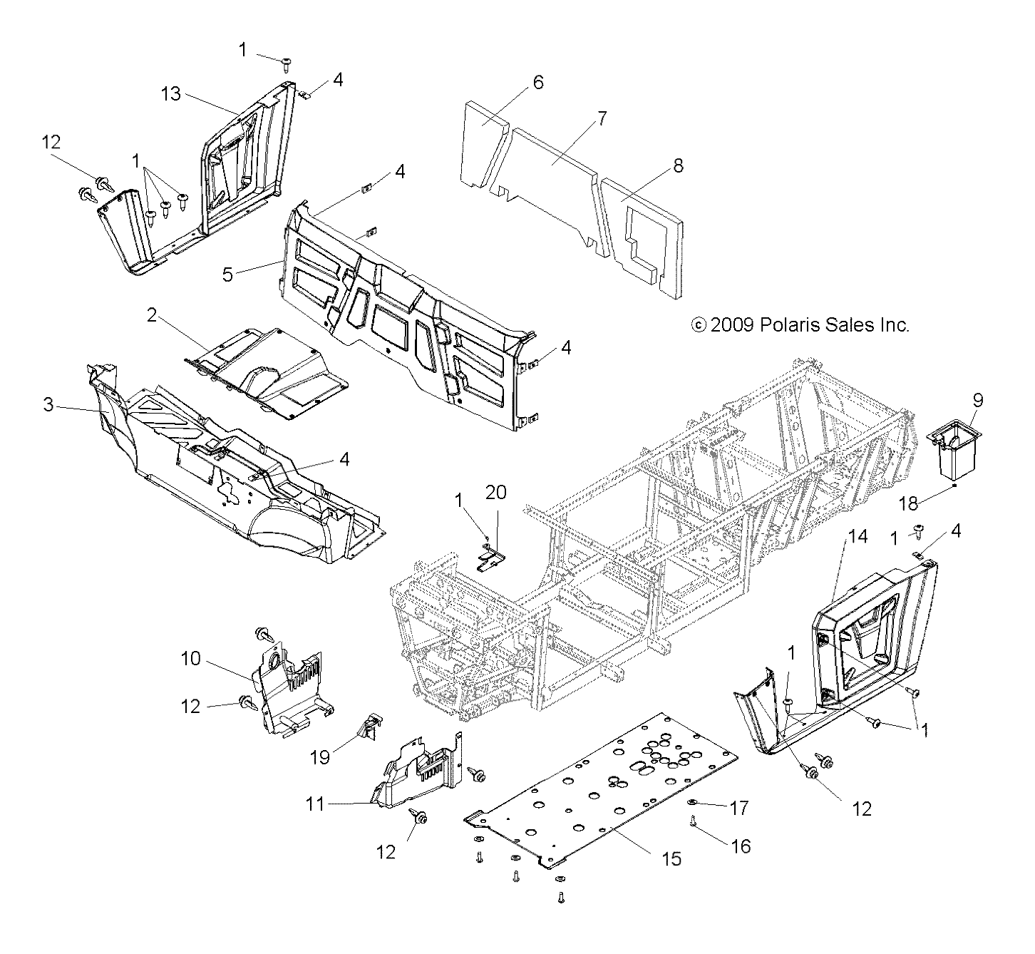 Part Number : 5438352-070 PLATE-SKID BLK