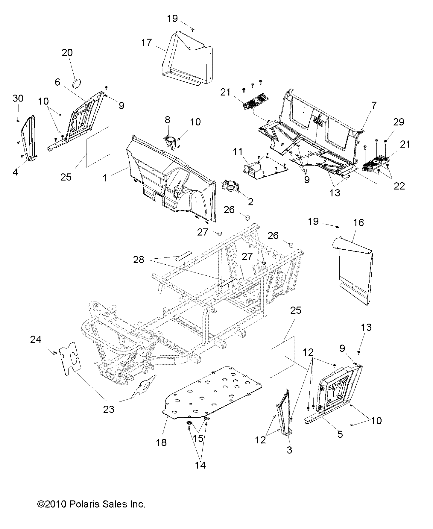 Part Number : 5438722-070 FENDER  INNER  REAR  RIGHT  GL