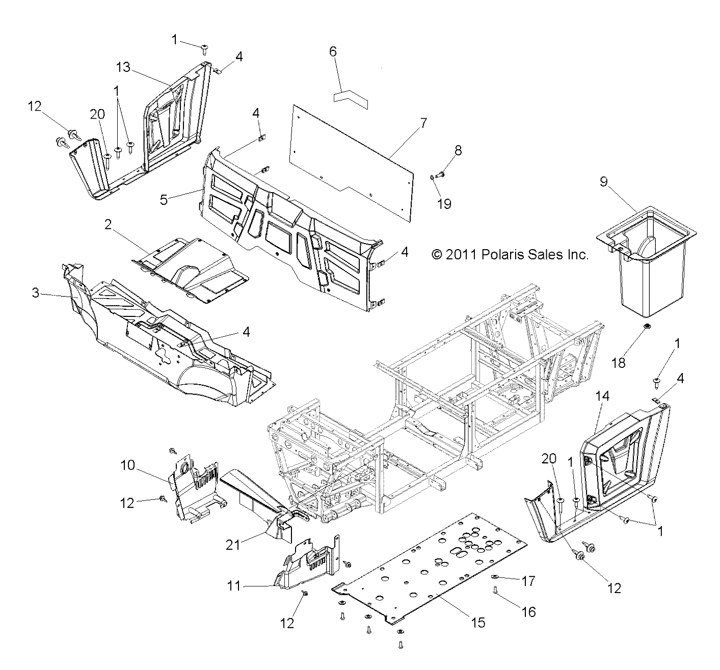 Part Number : 5813654 FLOORBACK SHIELD