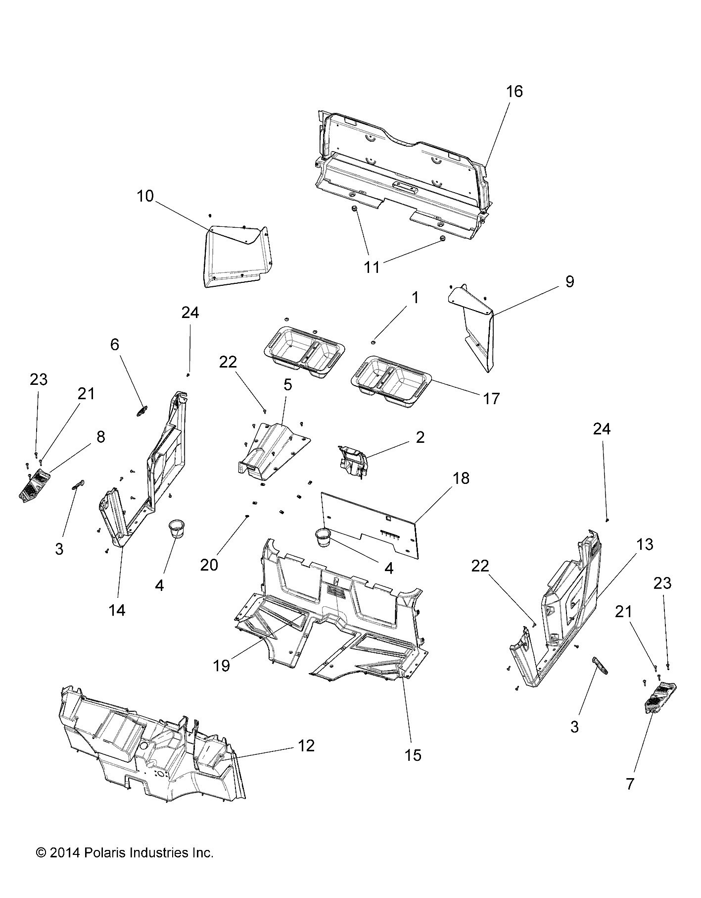 Part Number : 5451672-070 FLOOR  REAR  GLOSS BLACK