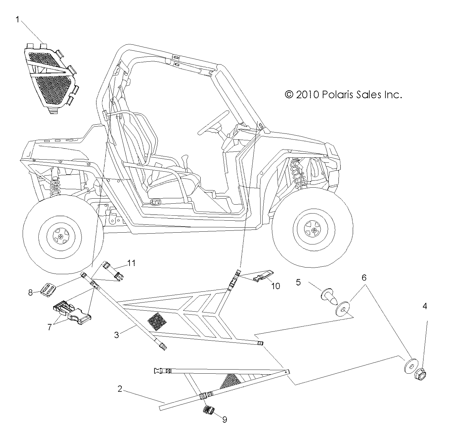 Foto diagrama Polaris que contem a peça 2684334