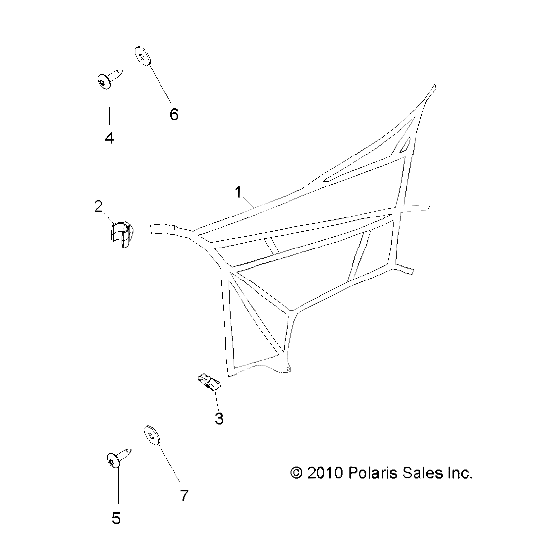 Foto diagrama Polaris que contem a peça 2204646