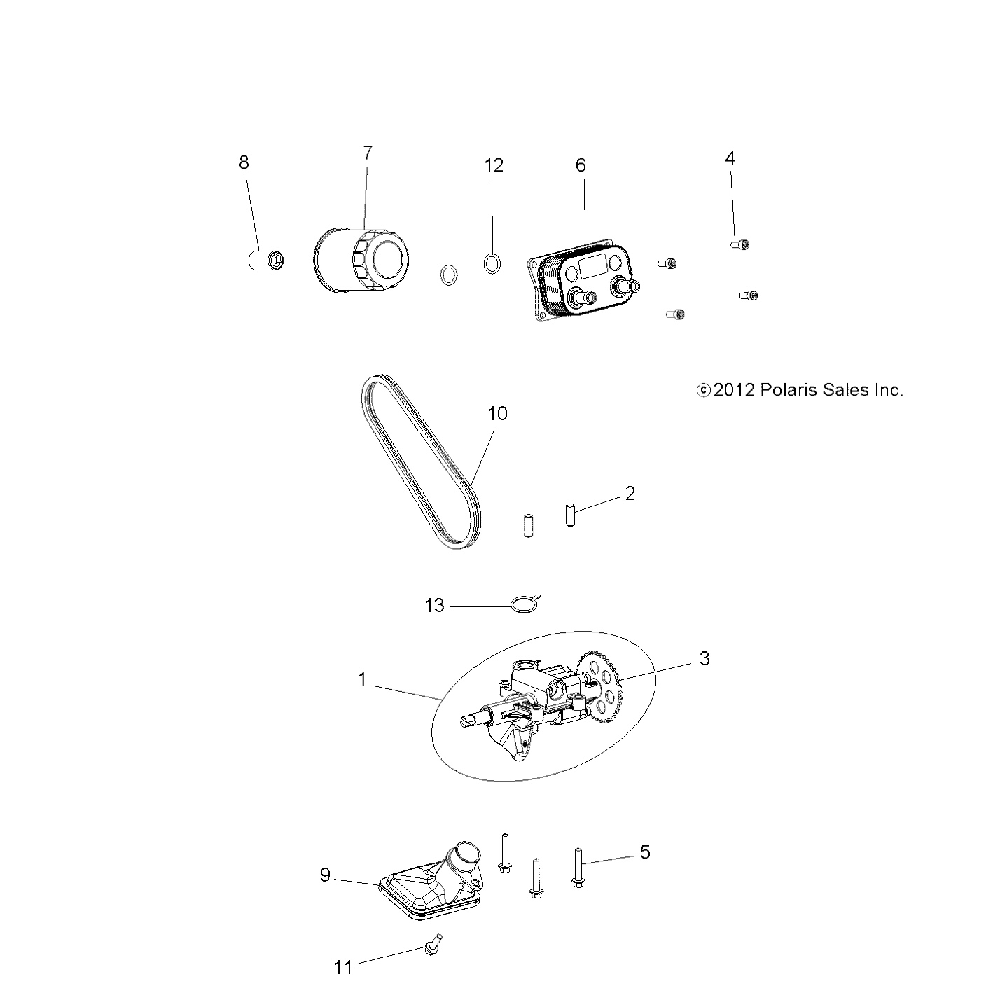 Foto diagrama Polaris que contem a peça 2521158