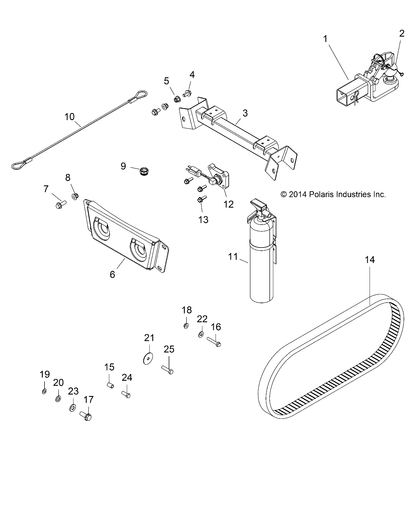 Foto diagrama Polaris que contem a peça 7512490