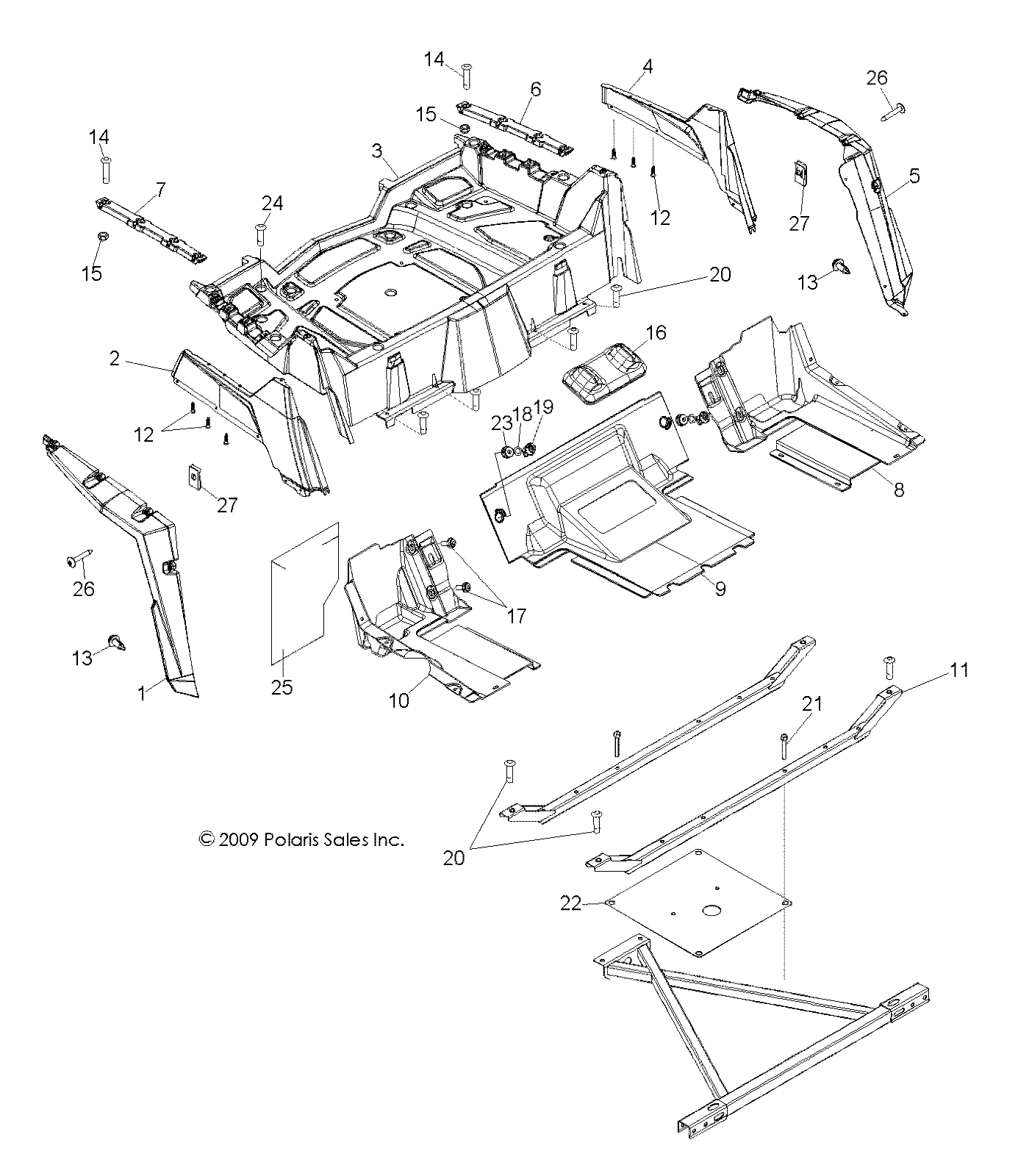 Part Number : 5438375-070 FLOOR-REAR LH BLK