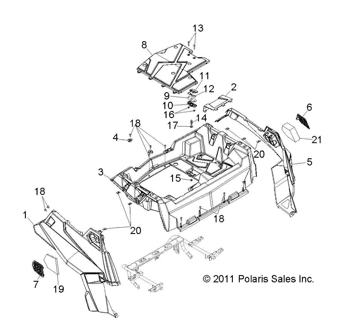 Part Number : 2634202-070 ASM-BOX MAIN REAR BLK