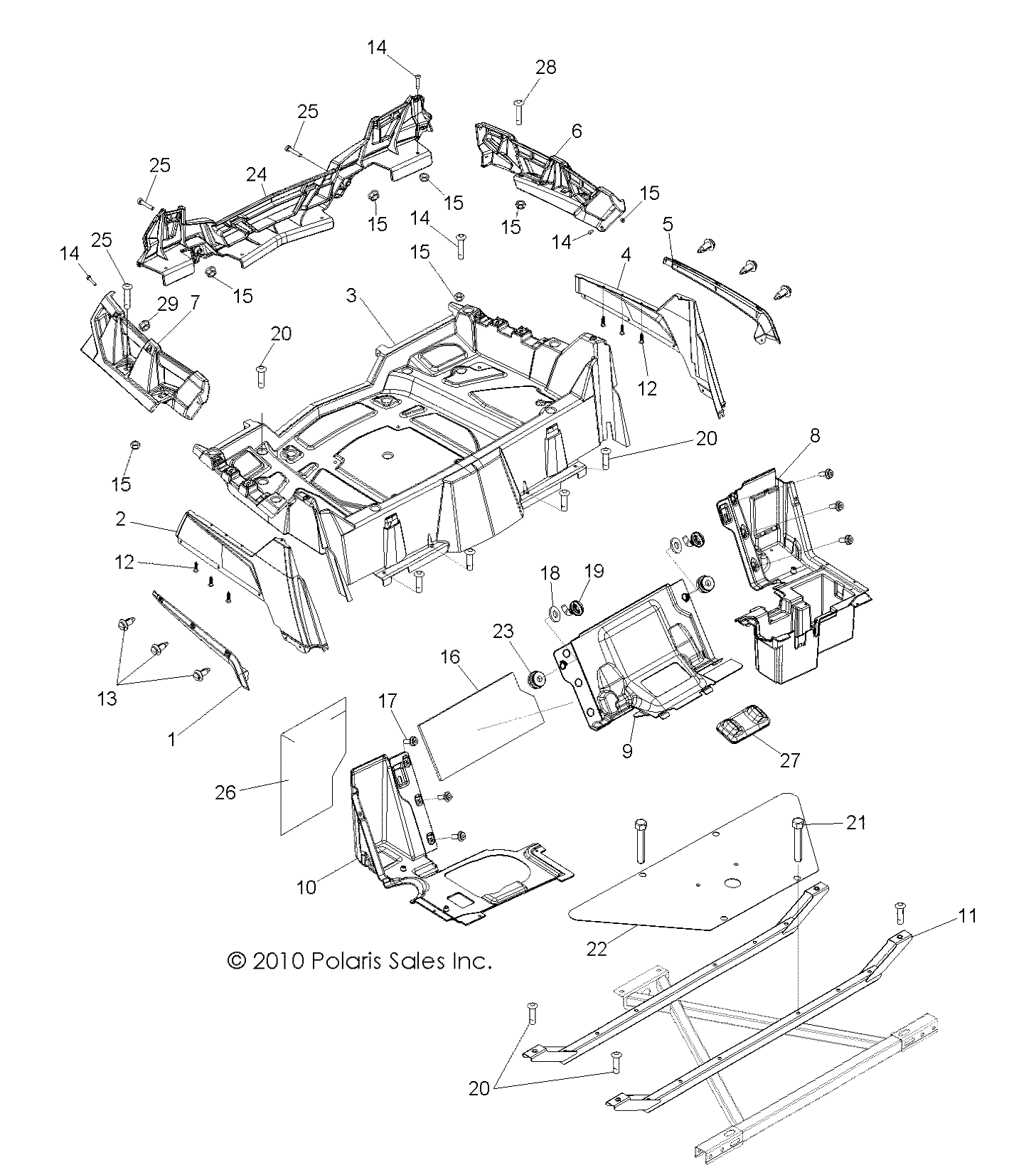 Part Number : 2635334-070 RACK ASSEMBLY  REAR