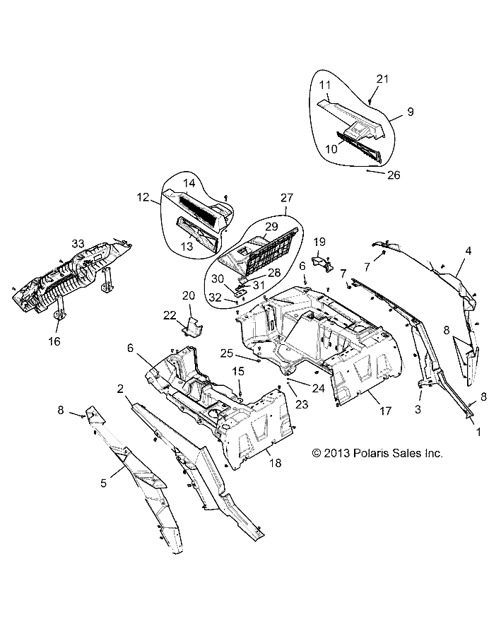 Foto diagrama Polaris que contem a peça 2635126-625