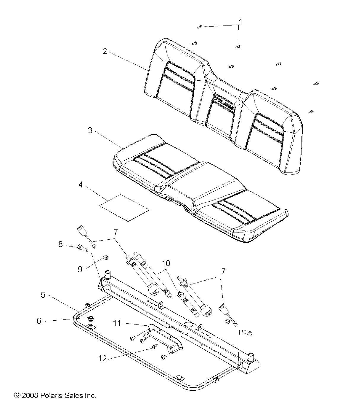 Part Number : 2684176-070 ASM-SEAT RNGR BACK BLK