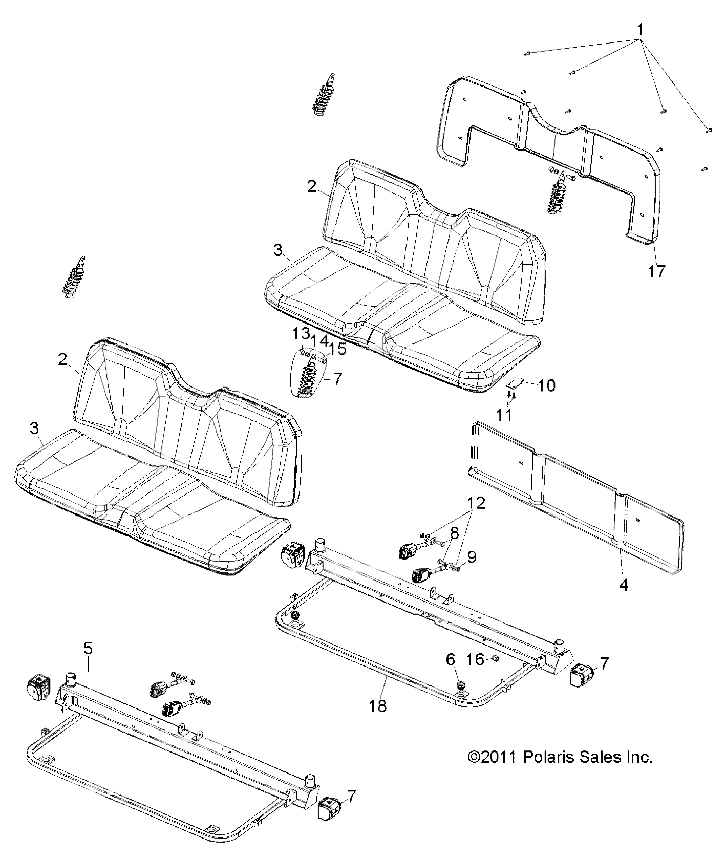 Foto diagrama Polaris que contem a peça 7518820