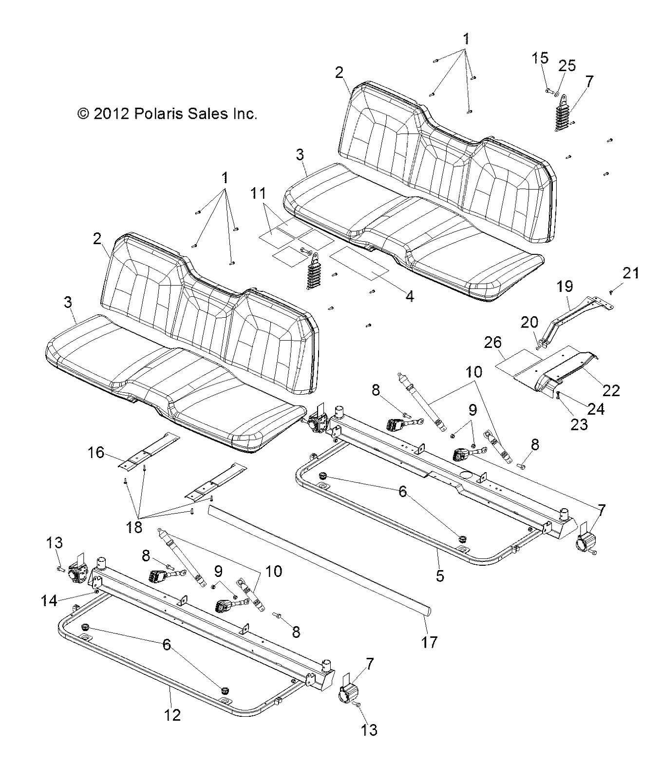 Part Number : 2685386 SEAT BOTTOM ASSEMBLY