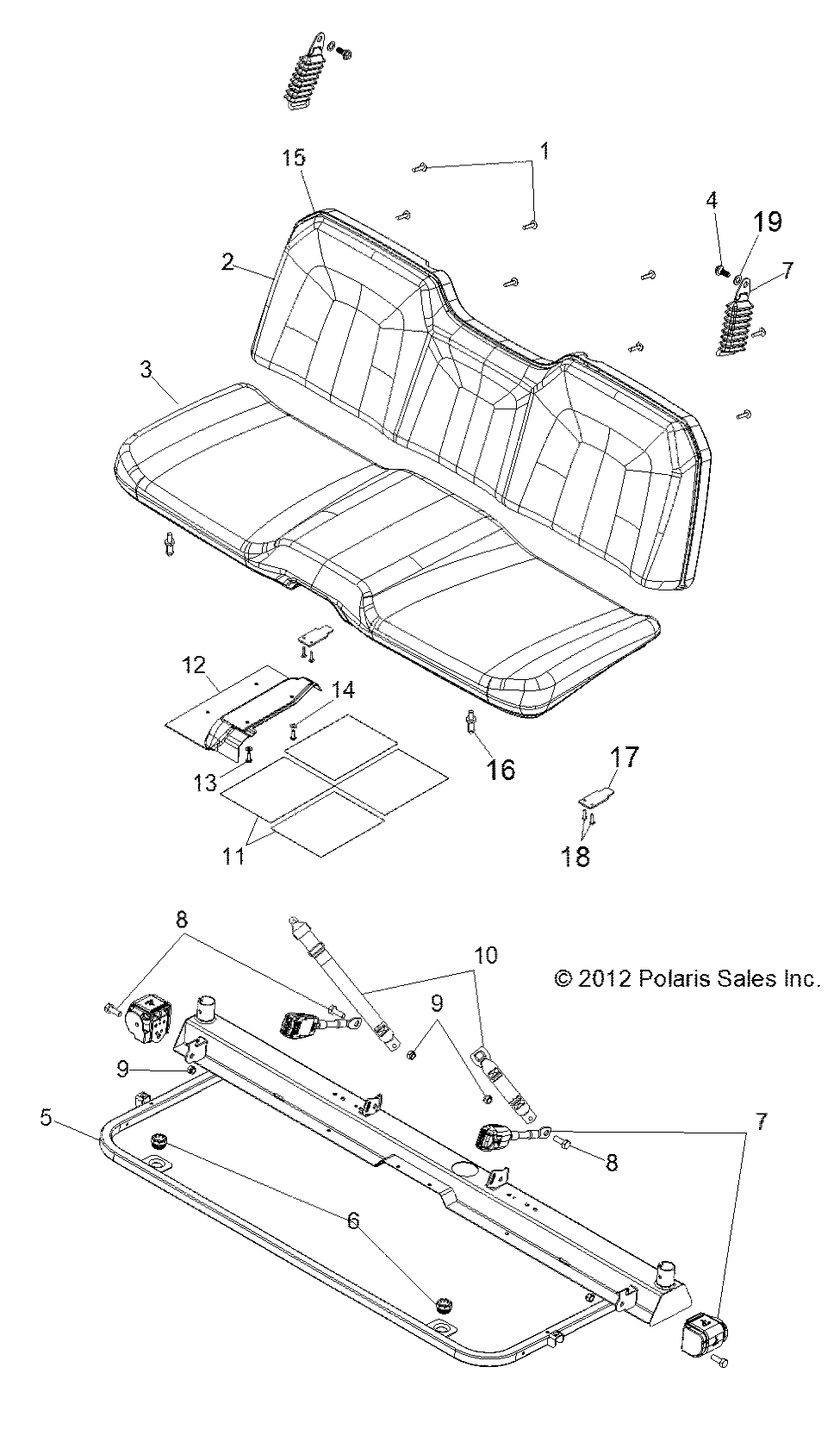 Foto diagrama Polaris que contem a peça 2634154