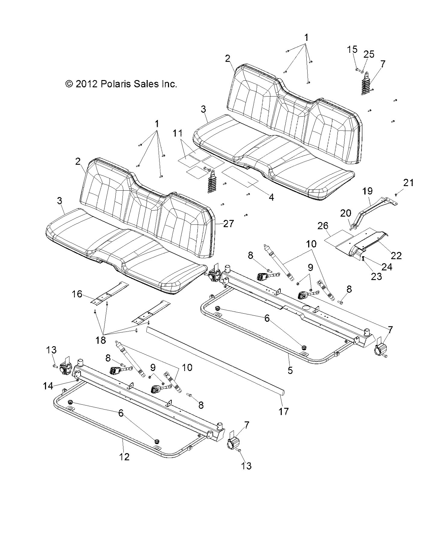 Part Number : 2685430 SEAT BOTTOM ASSEMBLY