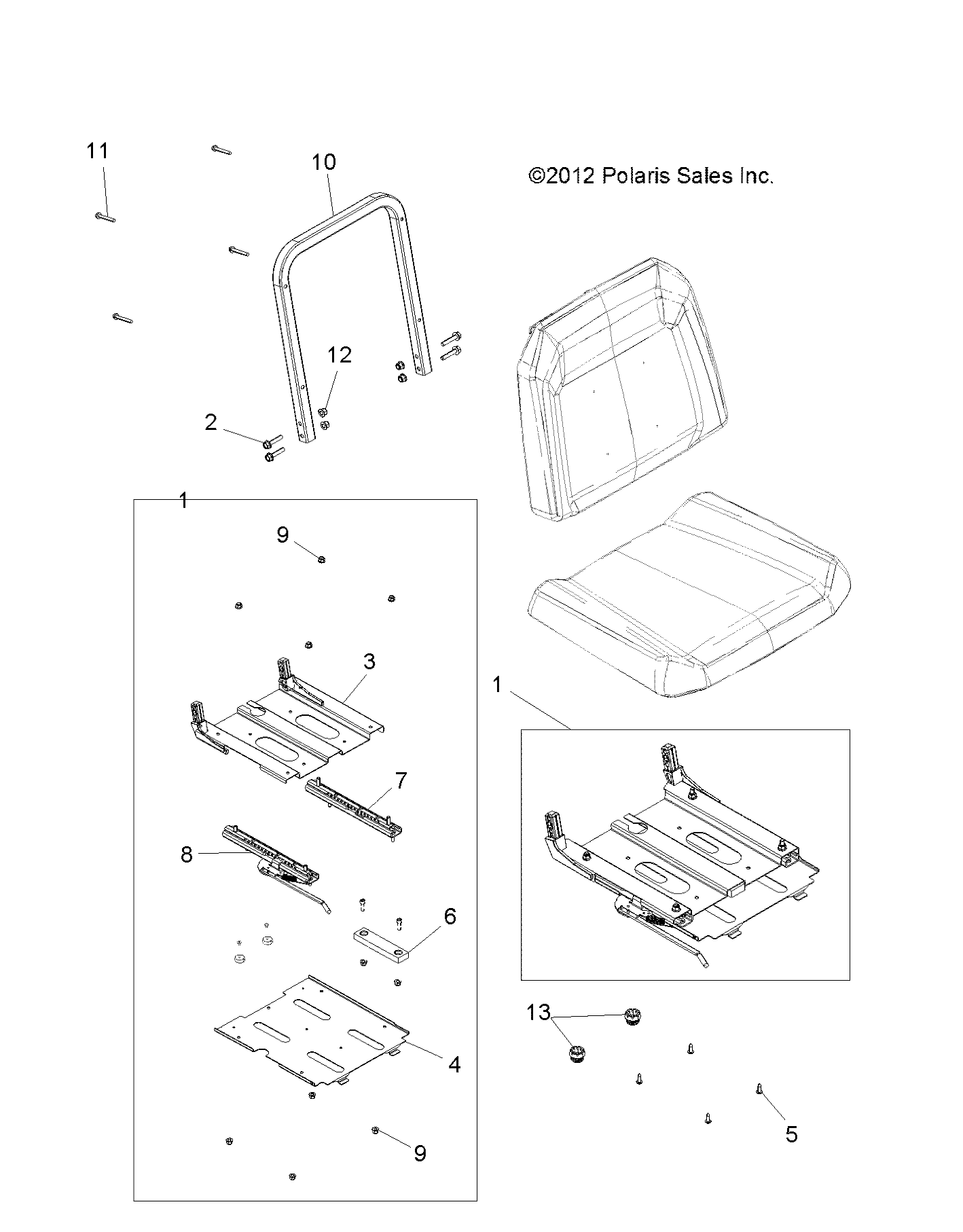 Part Number : 2686707 SEAT SLIDE ASSEMBLY