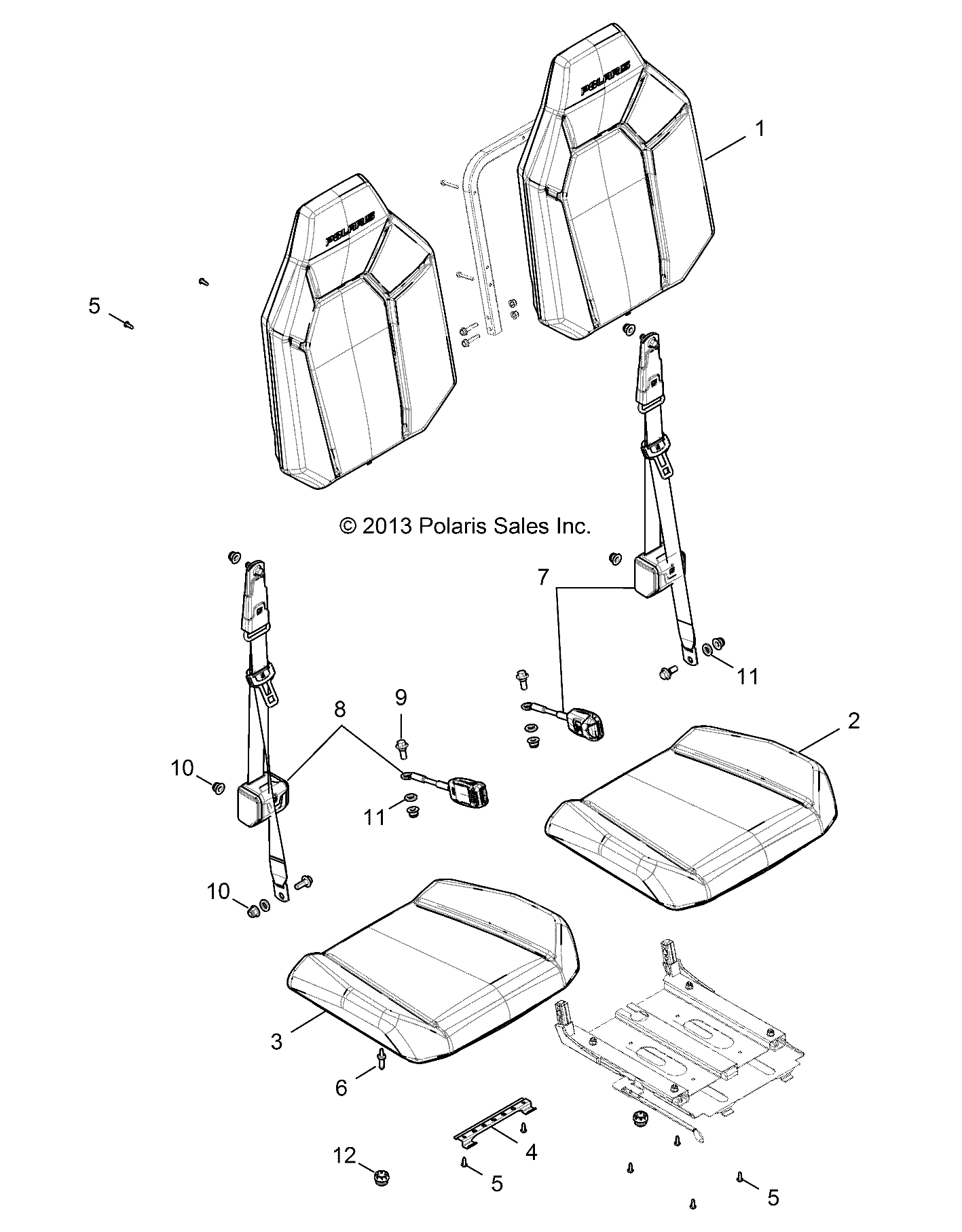 Part Number : 2686358 ASM-SEAT BACK BLK WV SLVR STX