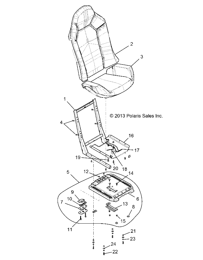 Part Number : 2686076 ASM-SEAT BTM BLUE/WHITE