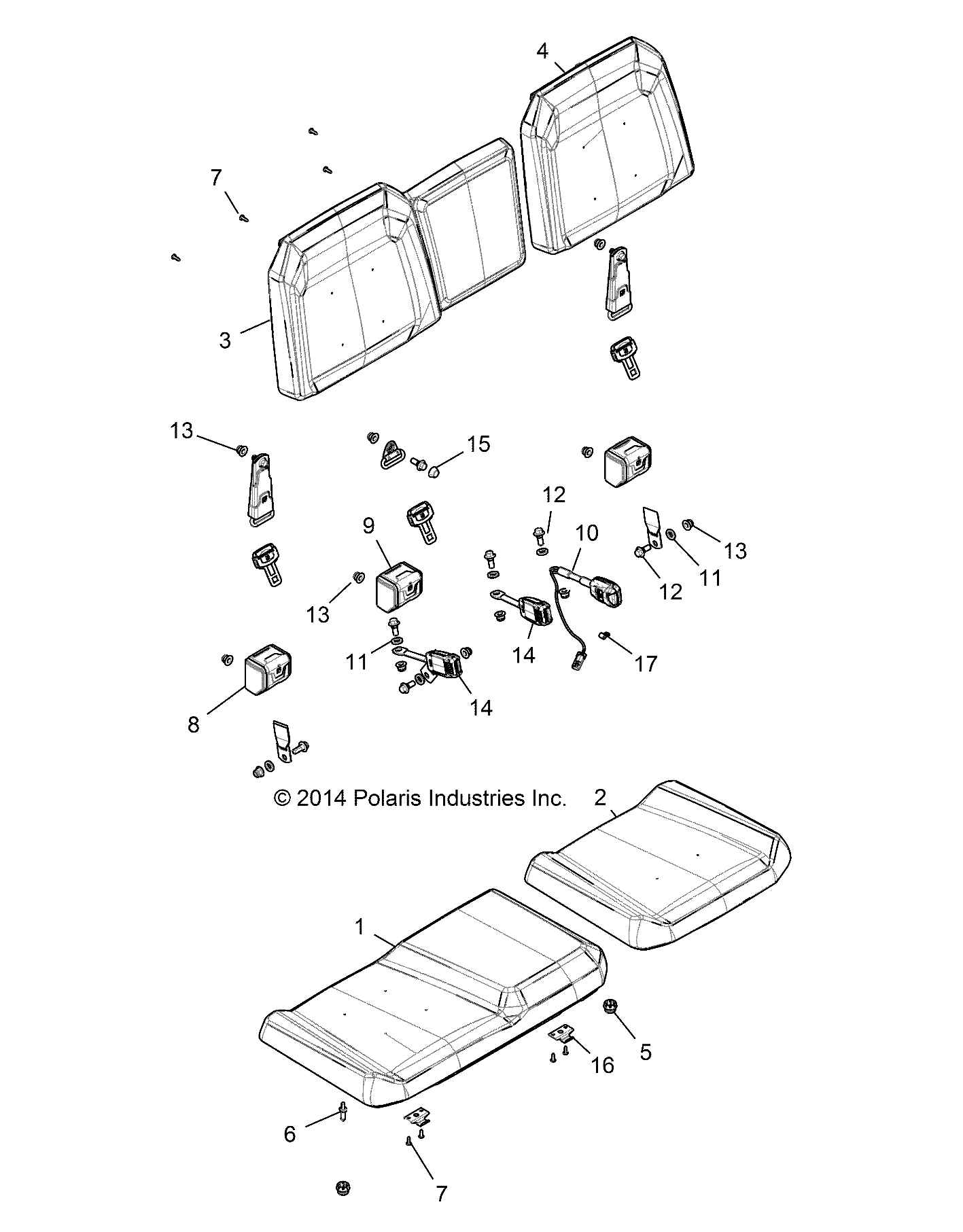 Part Number : 2686922 SEAT ASSEMBLY  BOTTOM