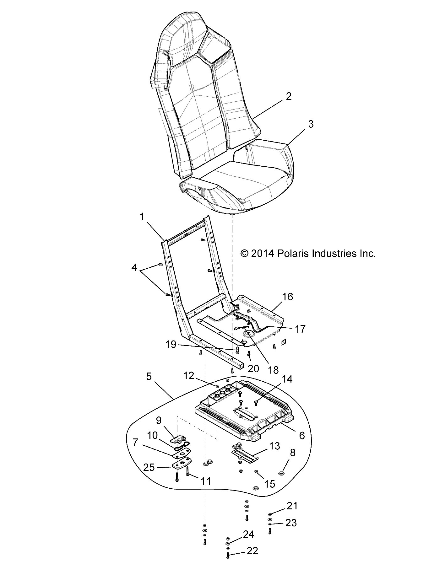 Part Number : 2686775 SEAT BOTTOM ASSEMBLY  TITANIUM