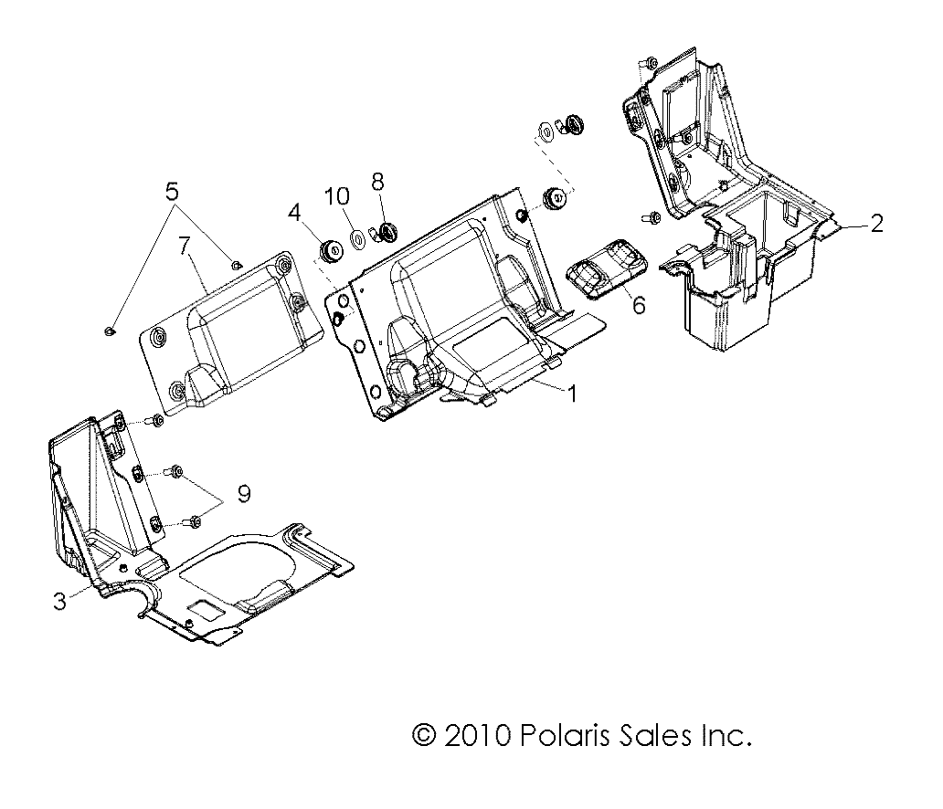 Part Number : 5438942-070 PANEL-DIVIDER XP REAR SRVC BLK