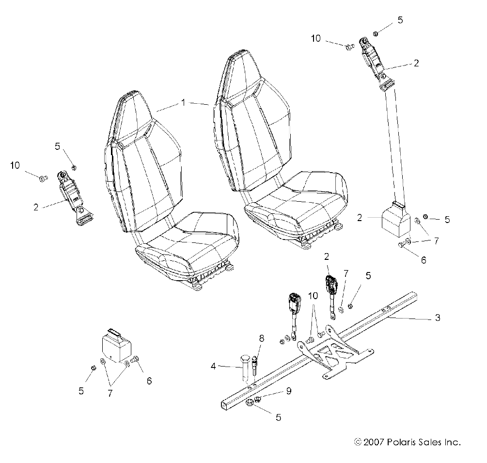 Part Number : 2633320 ASM-SEAT BELT  3 PT.