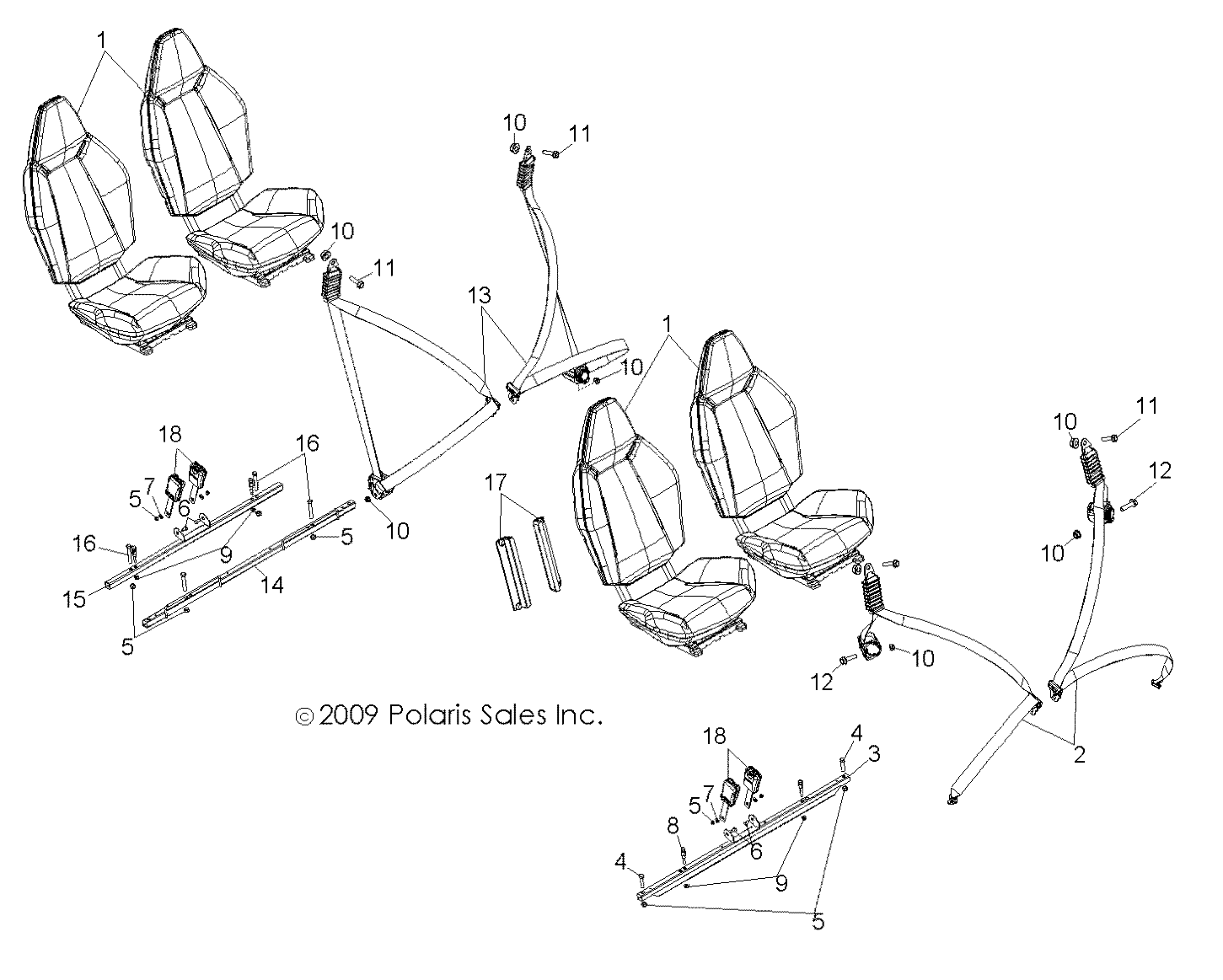 Part Number : 5336541-458 TUBE-SEAT SUPPORT REAR BOLTED