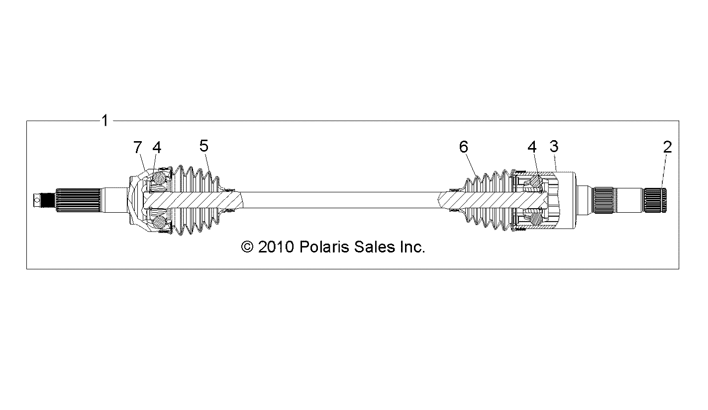 Part Number : 1332885 ASM-HALFSHAFT REAR LT DIFF RH