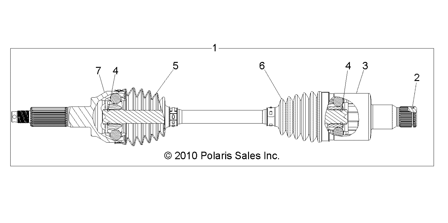 Part Number : 1332884 REAR HALFSHAFT ASSEMBLY