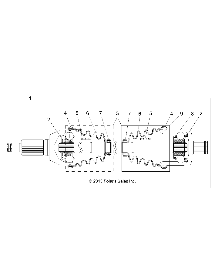 Foto diagrama Polaris que contem a peça 1333124