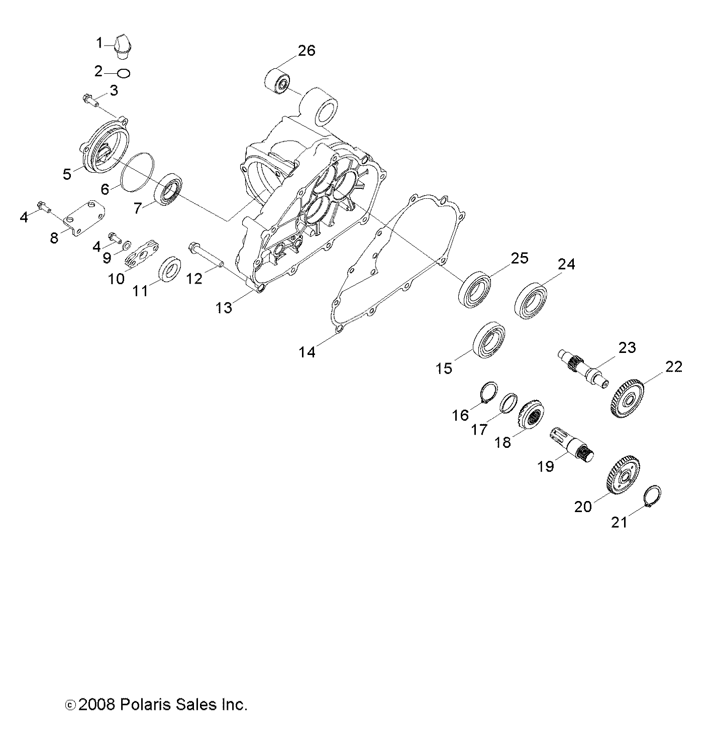 Foto diagrama Polaris que contem a peça 0452529