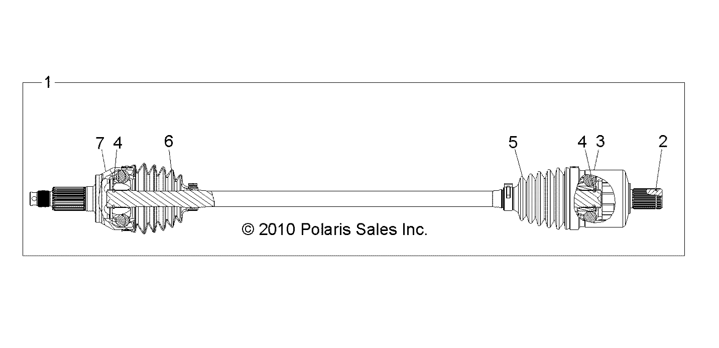 Part Number : 1332825 HALFSHAFT ASSEMBLY  FRONT