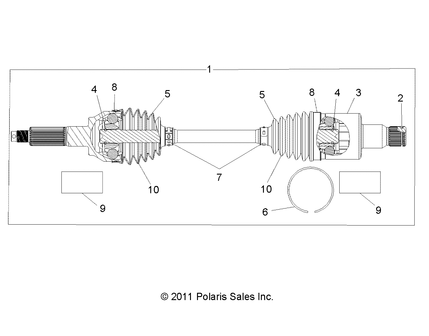 Part Number : 1332954 ASM-HALFSHAFT REAR HS