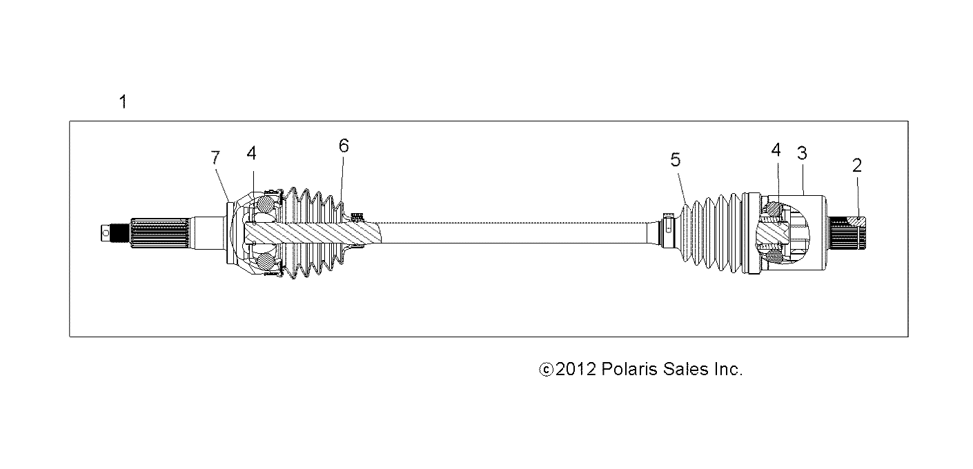 Part Number : 1332947 REAR DRIVESHAFT ASSEMBLY