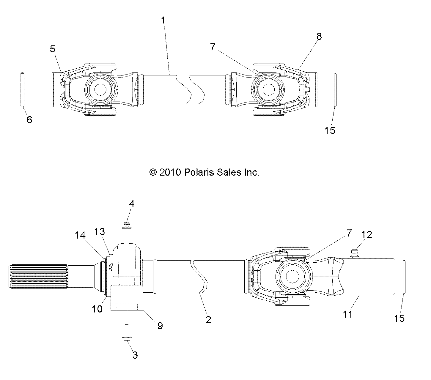 Part Number : 1590483 SPLINED YOKE W/ FITTING