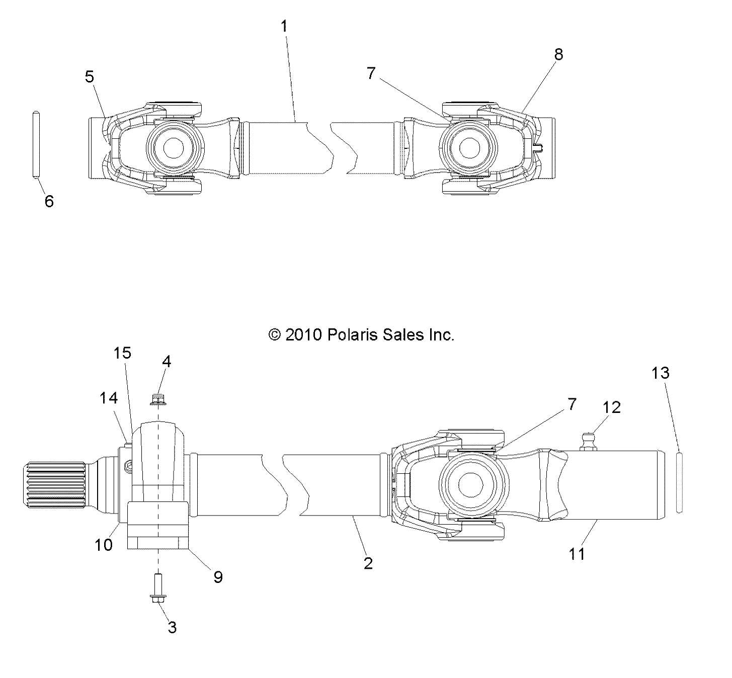 Part Number : 1332869 PROP SHAFT WITH BEARING ASSEMB
