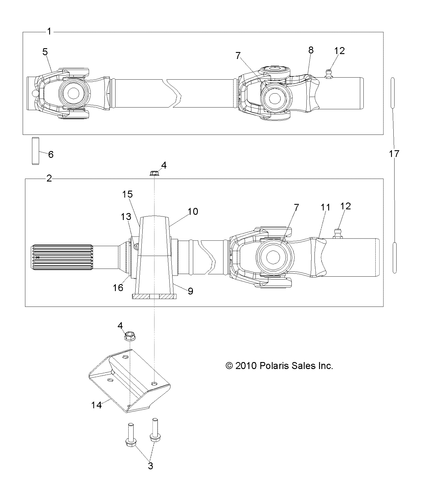 Part Number : 2878336 PROPSHAFT BRACKET KIT