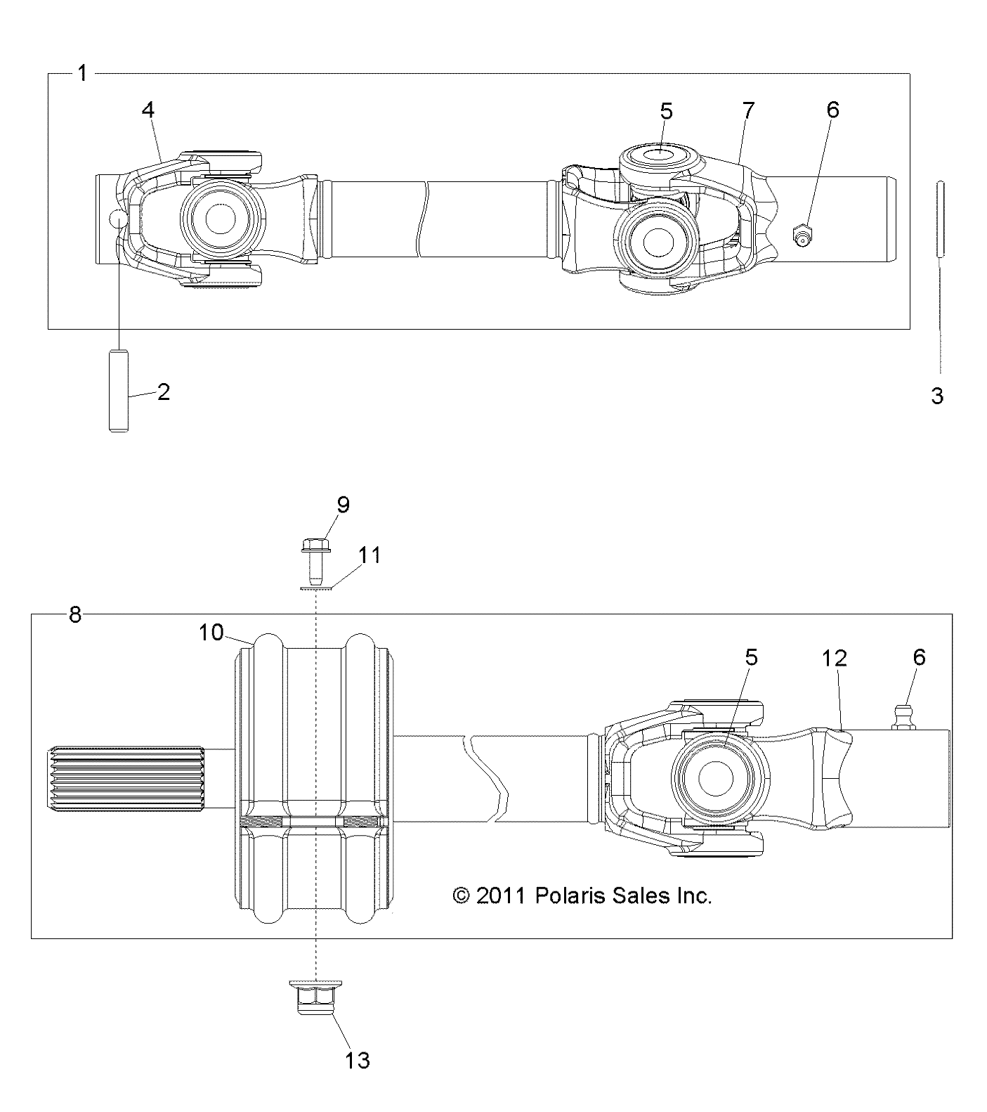 Part Number : 1332996 PROP SHAFT ASSEMBLY  FRONT