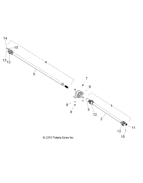 Part Number : 1333231 PROP SHAFT ASSEMBLY  REAR