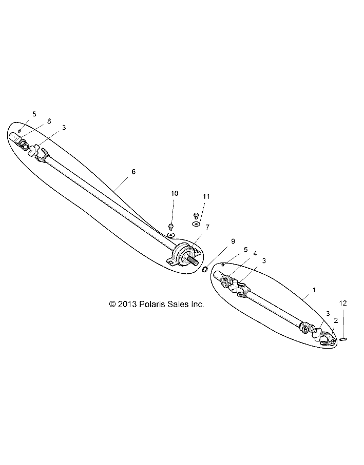 Foto diagrama Polaris que contem a peça 1333125