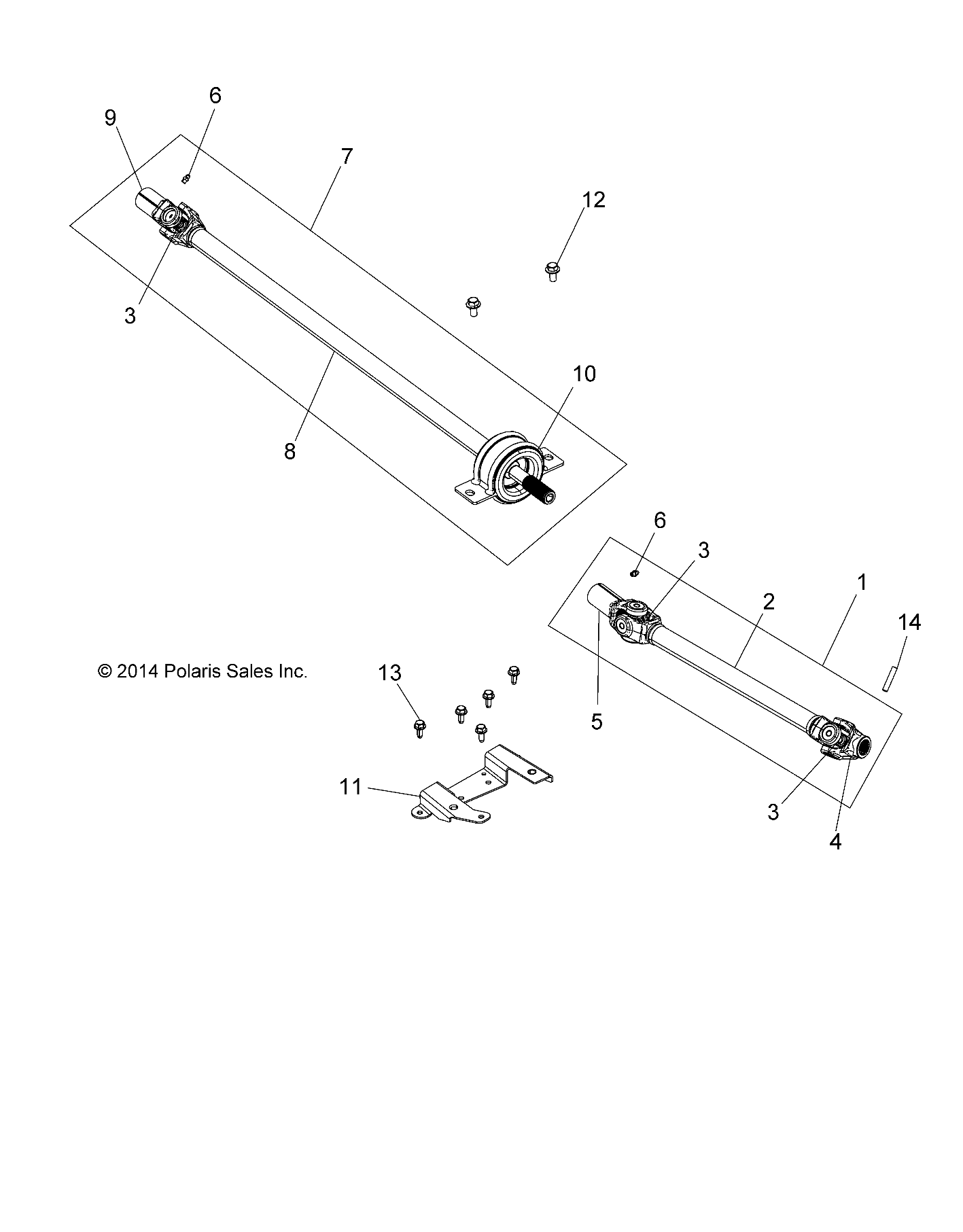 Part Number : 1333220 ASM-PROPSHAFT REAR