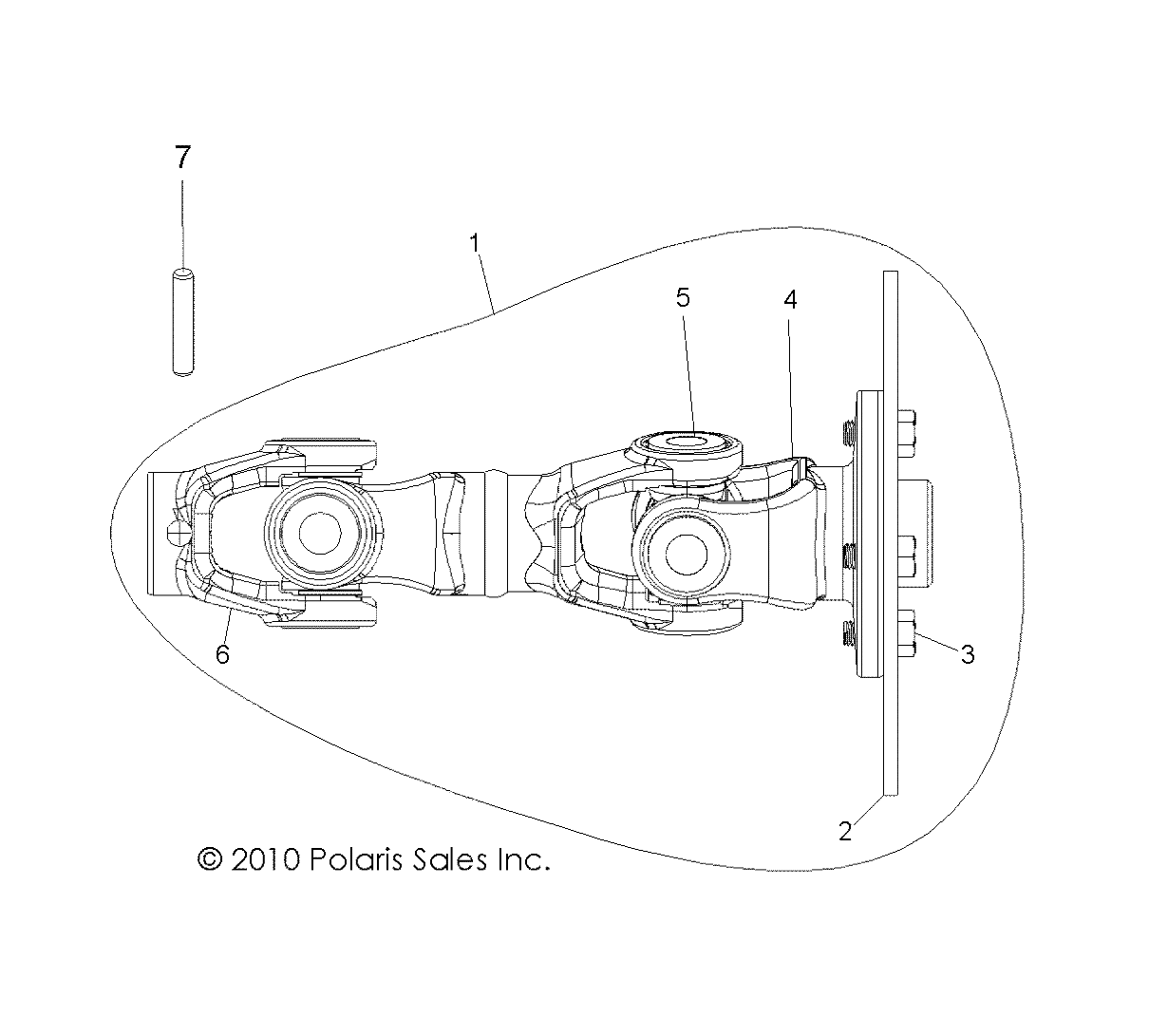 Part Number : 1332841 REAR PROP SHAFT ASSEMBLY