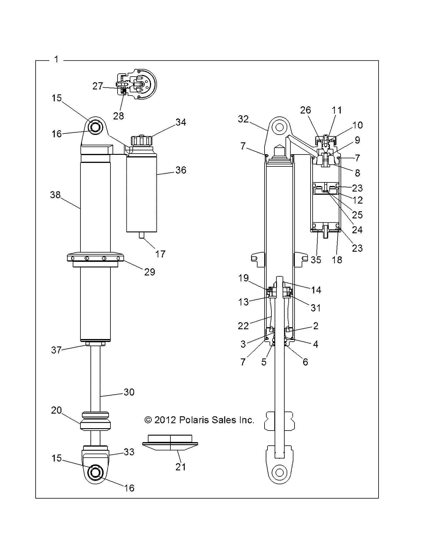 Part Number : 7043778 SHOCK  FRONT  2.0 IN  WALKER E