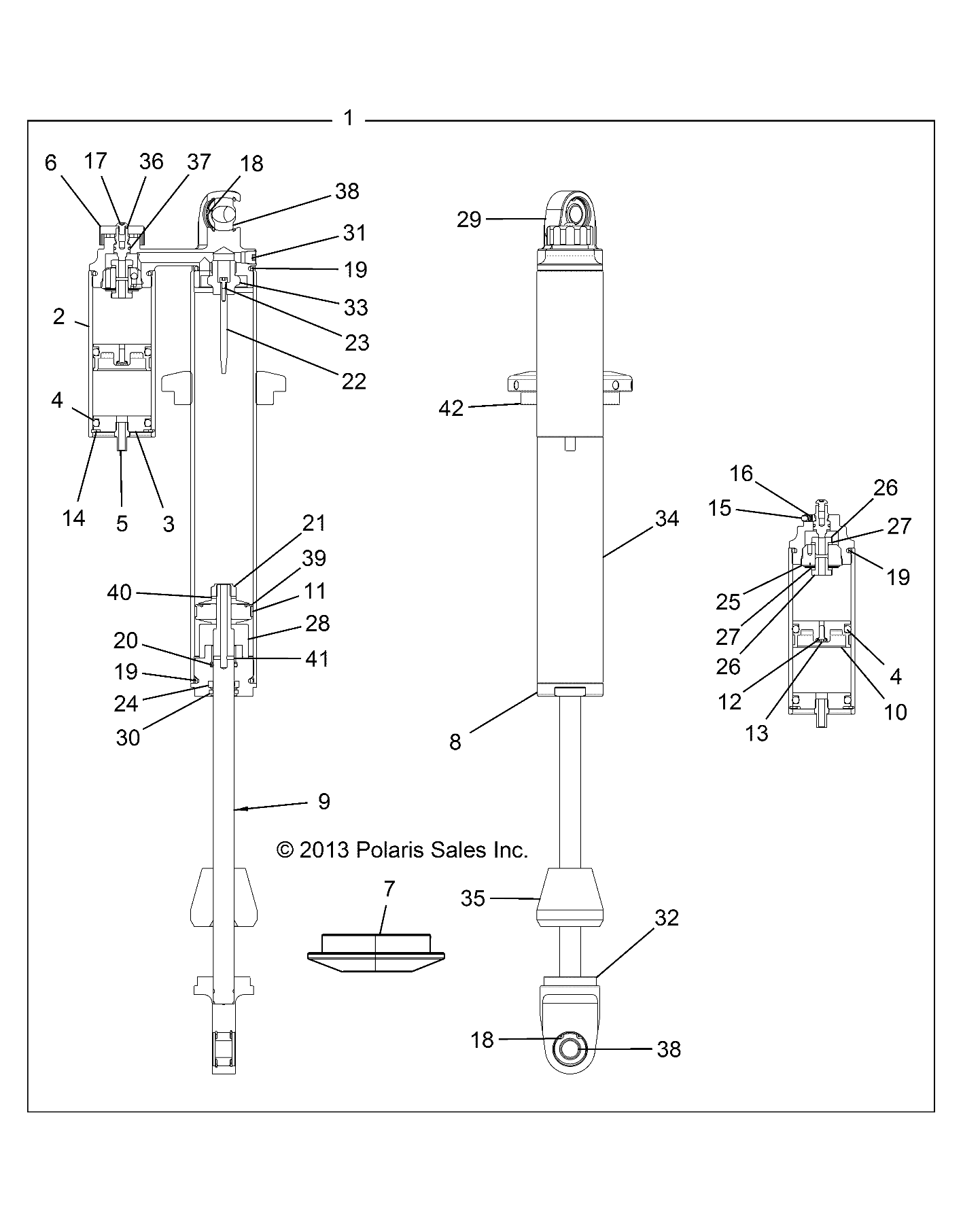 Part Number : 7044117 PIGGYBACKY SHOCK  FRONT  RIGHT