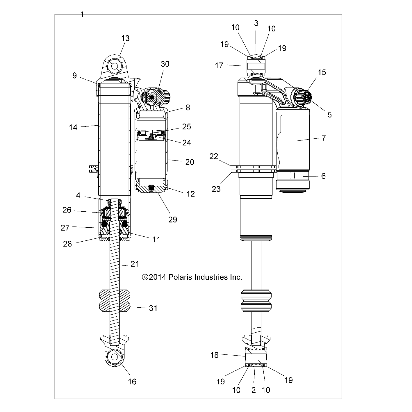 Part Number : 7044290 2 PIGGYBACK RESERVOIR SHOCK  F