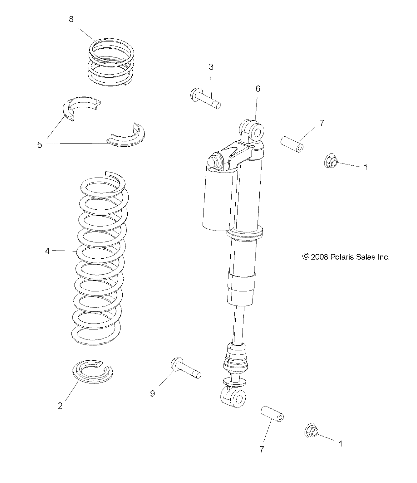 Foto diagrama Polaris que contem a peça 7043425-385