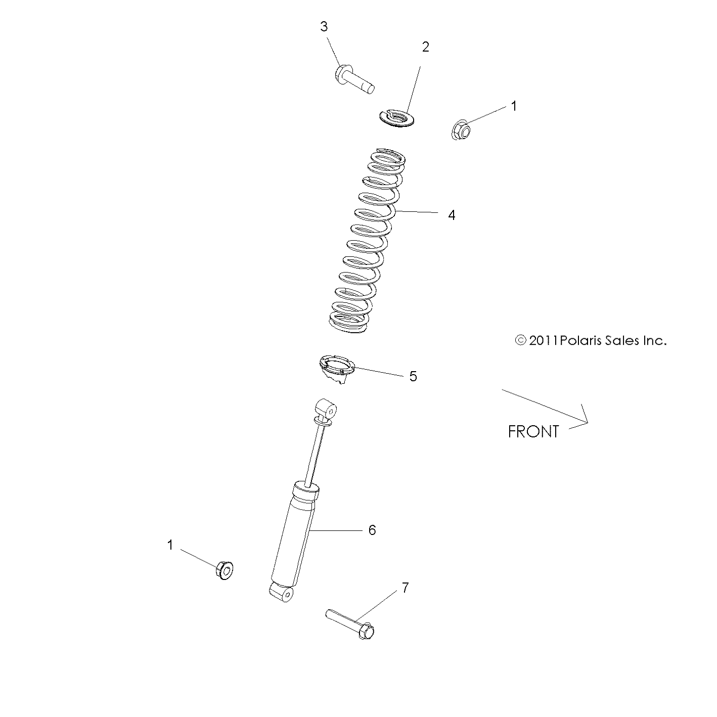 Foto diagrama Polaris que contem a peça 7043761