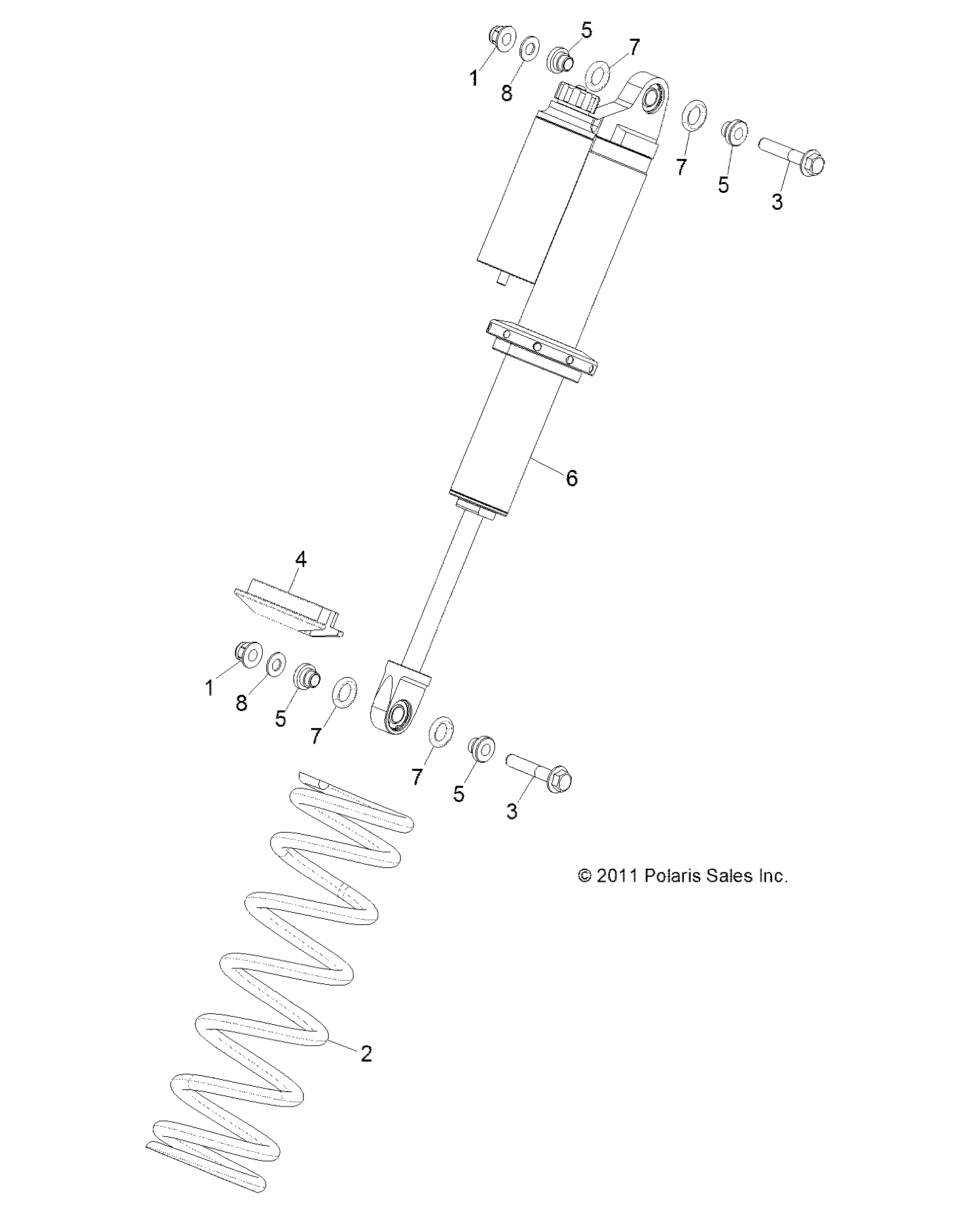 Foto diagrama Polaris que contem a peça 7043598-293