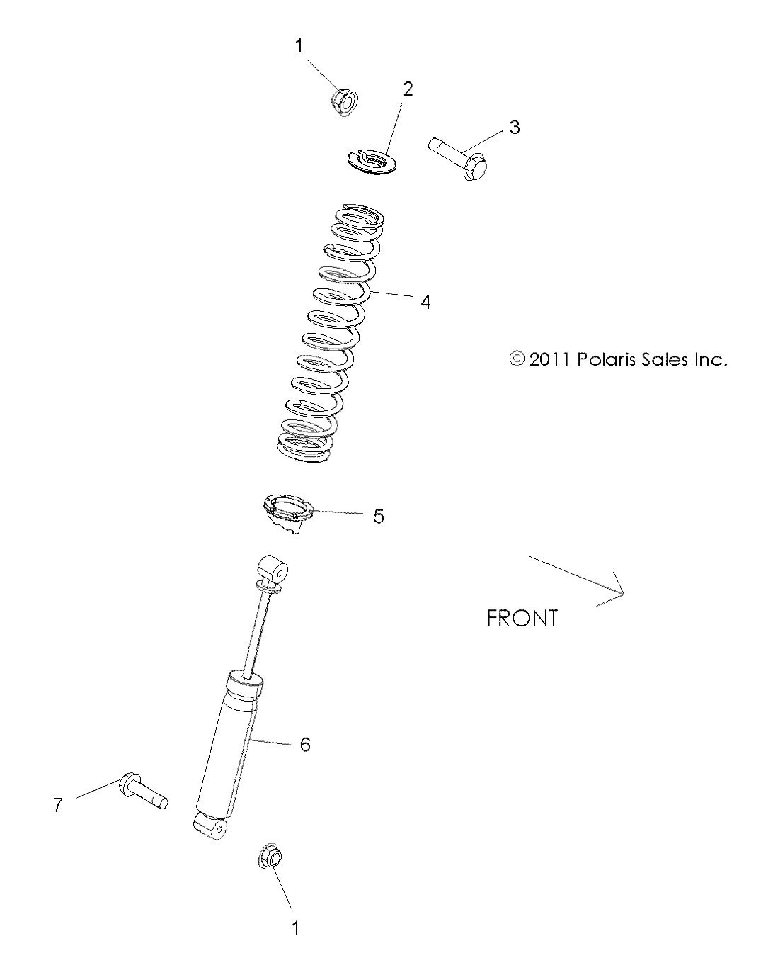 Foto diagrama Polaris que contem a peça 7518610