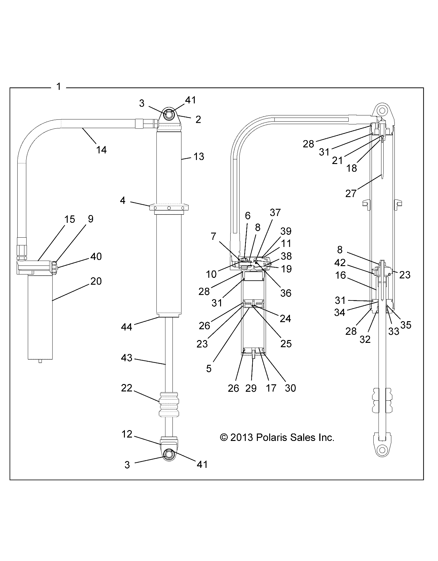 Foto diagrama Polaris que contem a peça 7044244